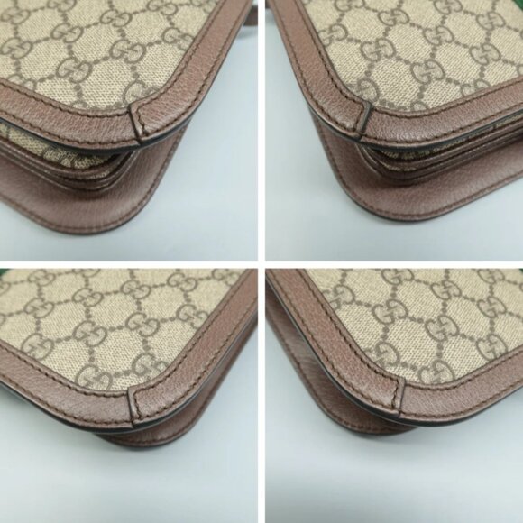 100% Authentic GUCCI GG Supreme Brown Canvas Shoulder Bag - Picture 4 of 12
